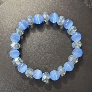 Handmade Light Sapphire Beaded Bracelet